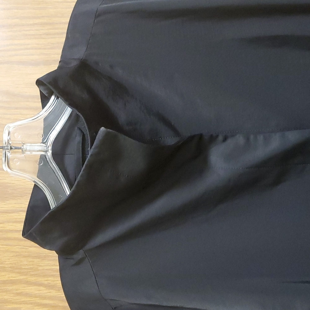 Eileen Fisher black satin coat Sz M - Picture 3 of 10